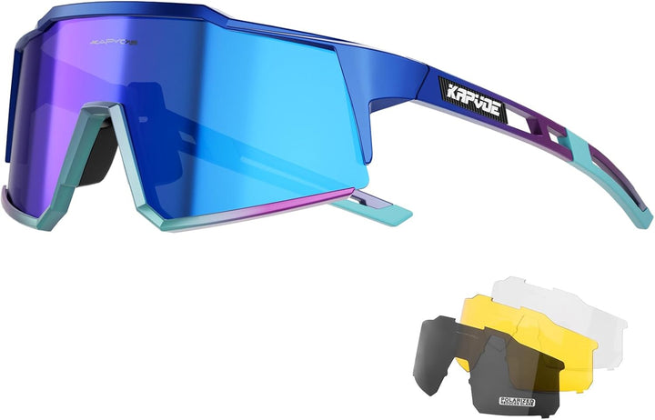 Polarisierte Fahrradbrille mit 4 austauschbaren Linsen