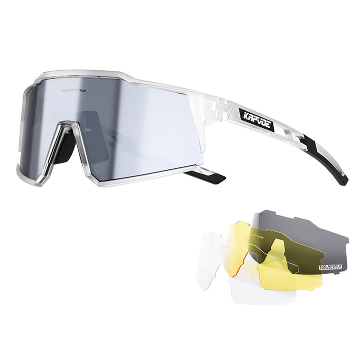Polarisierte Fahrradbrille mit 4 austauschbaren Linsen
